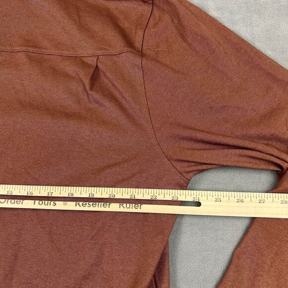 VRST Shirt Mens XL Button Down Earth Brown Heather Anti-Odor Stretch NWT - Picture 9 of 10